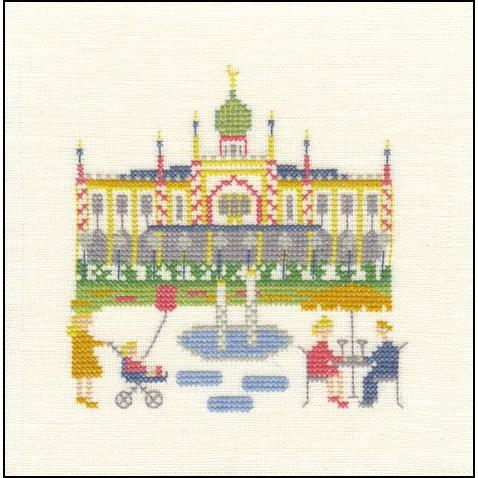 刺繍アート クロスステッチ 額付き デンマーク 完成品 フレメ クロスステッチ 刺繍キット 【チボリ公園 NIMB】 子どもの世界