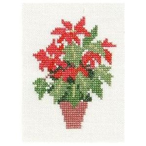 フレメ クロスステッチ 刺繍キット ポインセチア 小さい作品 デンマーク 輸入ししゅうキット 30 59 Danish Embroidery 通販 Yahoo ショッピング