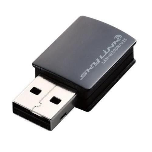 Logitec 無線LANアダプタ 300Mbps 11n/g/b準拠 USB2.0 ブラック LAN-W300N/U2SBK