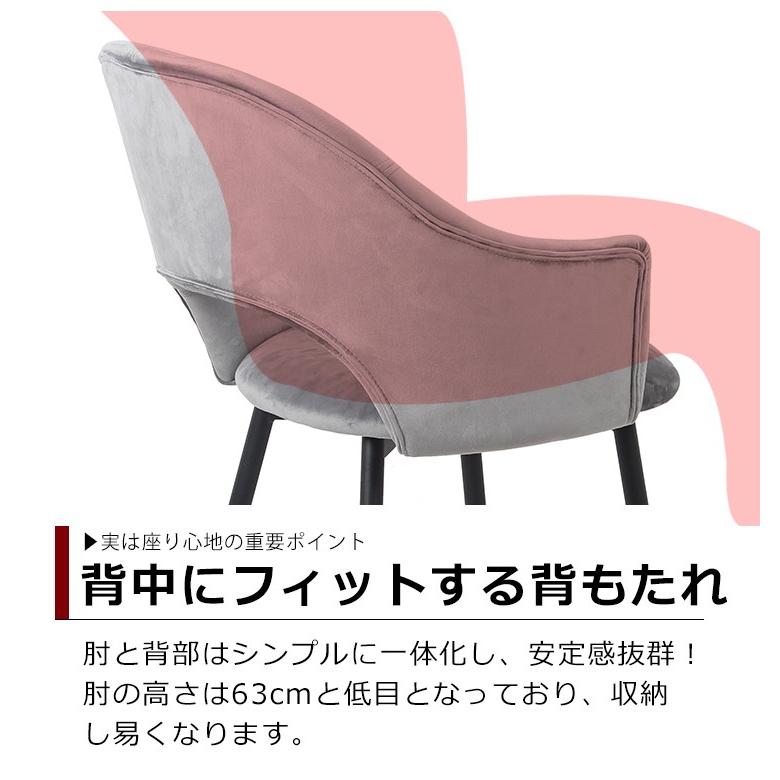 NMU DC ITA GR　6脚　ダイニングチェア　アームチェア　ピンク NMU DC ITA GR 6脚 ダイニングチェア アームチェア ピンク