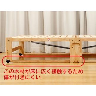 木製折りたたみベッド 折り畳みベット シングルロータイプ 簡単