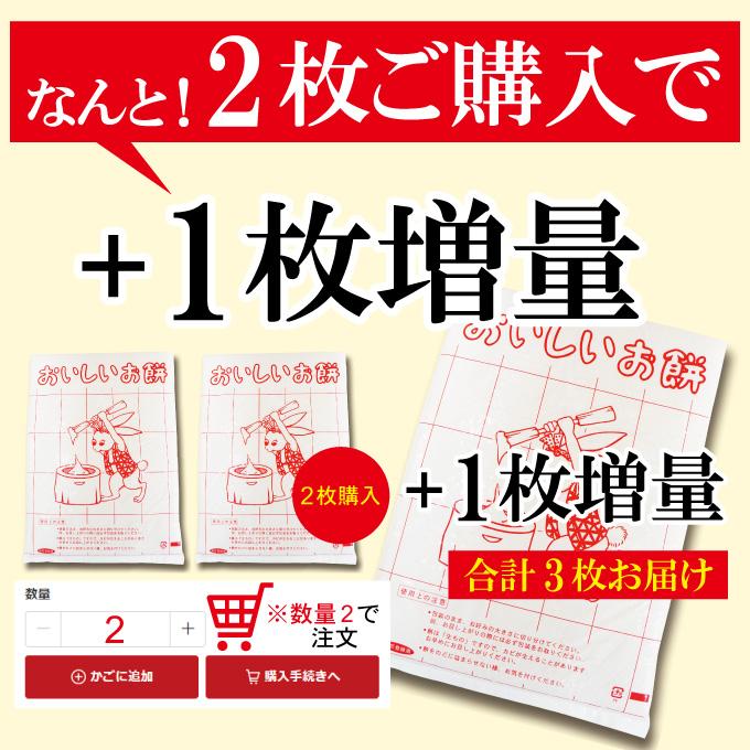 2枚以上購入で1枚付いてくる お正月用のし餅杵つきのしもち1枚当2kg 2