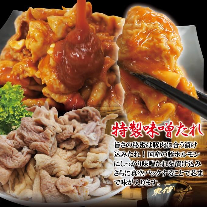 冷凍】豚白モツ(1kg×1パック)・自家製味噌だれ380g 塩ガーリックホルモン 300g×5パックセット 焼肉 味付けホルモン 豚ホルモン 送料無料 長沼じんぎすかん タンネトウ 北海道加工