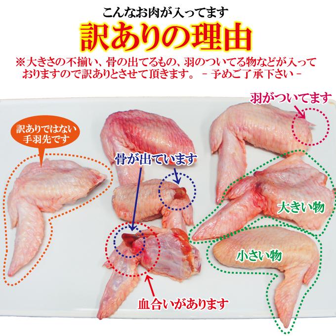 訳あり品 冷凍 国産手羽先2kg 唐揚げ用 骨付き鶏肉 手羽先餃子用などに 手羽 手羽先B品｜dansyaku｜05