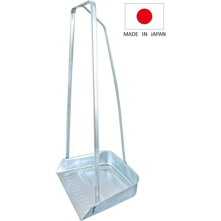 750円 美しい ロングちりとり おしゃれ 日本製 ブリキ 外周り トタン製 軽量 シンプル 亜鉛鉄板 雨ざらし ダストパン 腰にやさしい かっこいい 家庭用 本格的 レトロ 完成品