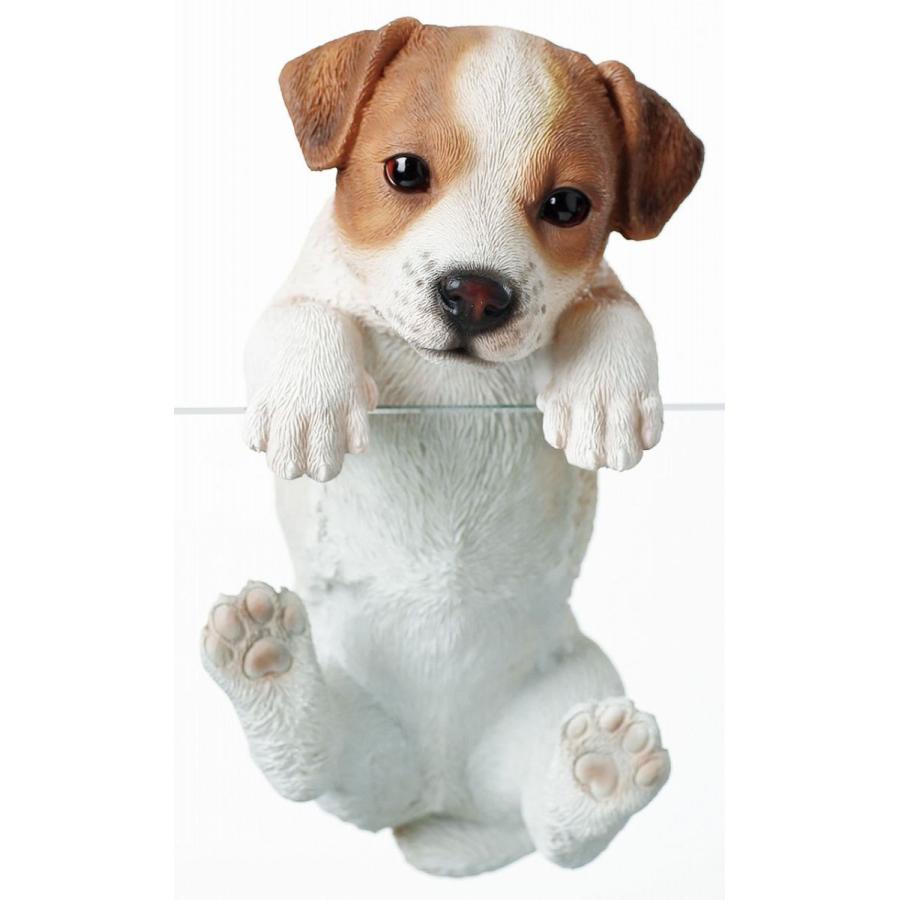 ガーデンオーナメント ジャックラッセルテリア 子犬 リアル 置物 庭 かわいい 動物 本物そっくり 玄関 オブジェ おしゃれ
