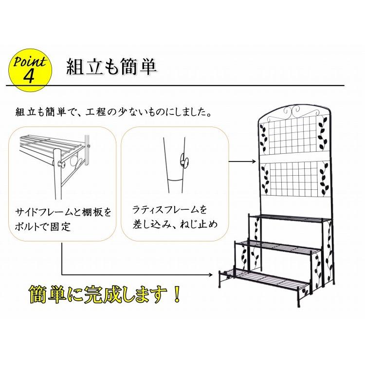 フラワースタンド 2段 フェンス付き おしゃれ フラワーシェルフ 花壇 ハンギング アイビースタンド アイアン製 庭造り 花台 期間限定お試し価格 ガーデニング プランターラック