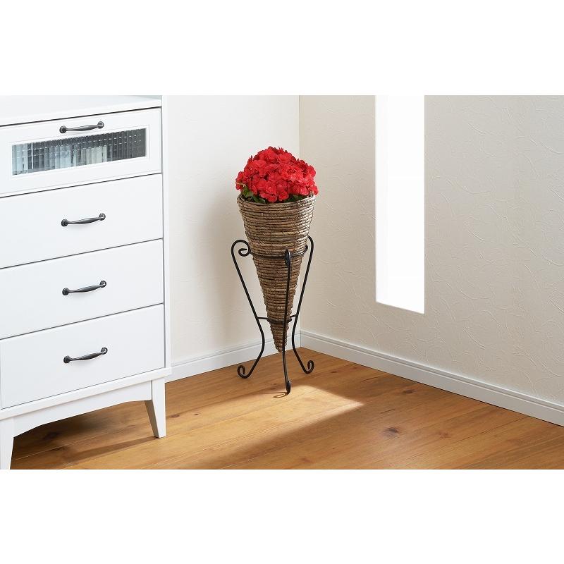 ガラスとアイアンのコーン型スタンド 約70cm