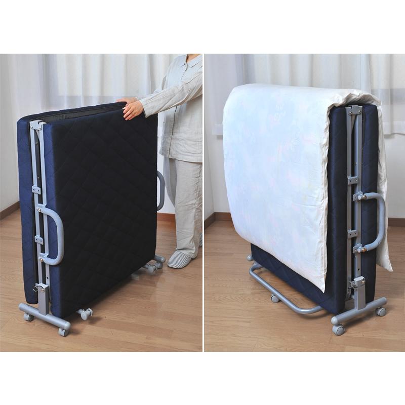 専用出品　折りたたみベッド シングル コンパクト 高反発ウレタン マットレス付 折りたたみベッド シングル 高反発 マットレス付き 収納