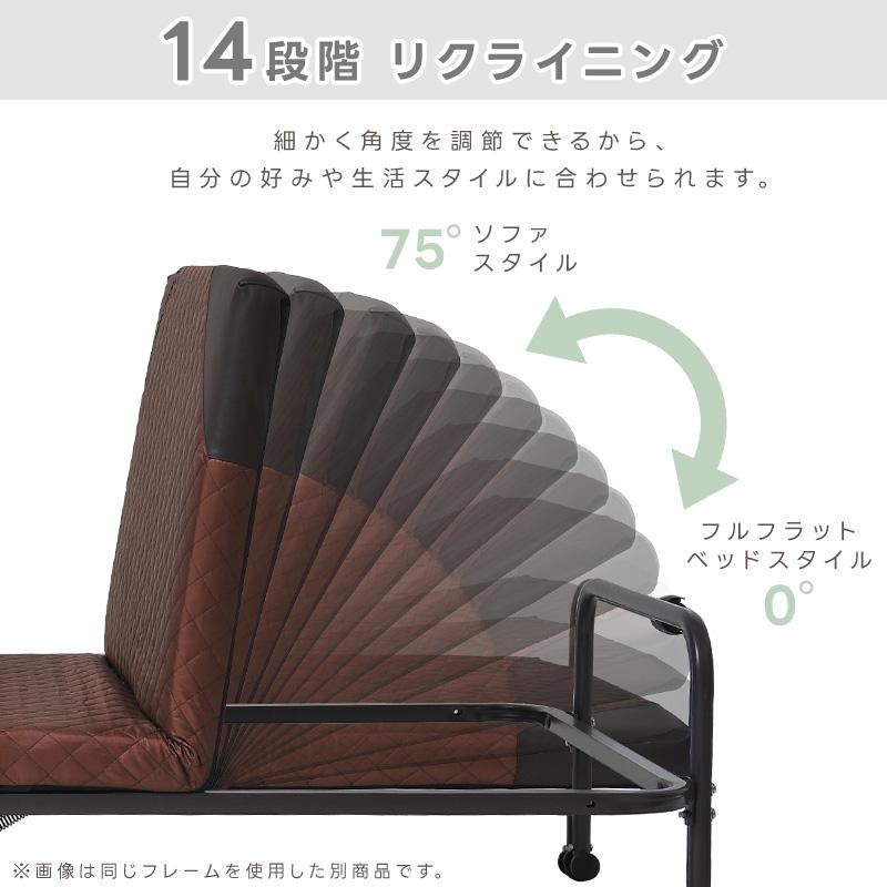 折りたたみベッド シングル 高反発 マットレス付き 収納 コンパクト 14