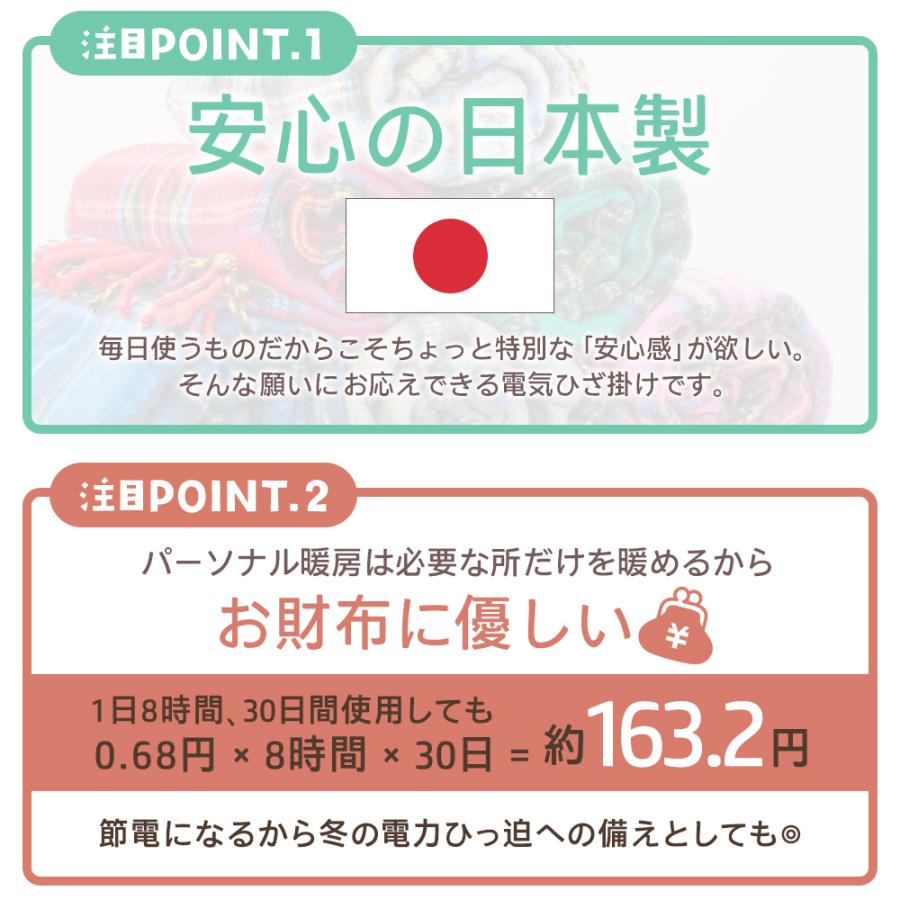 椙山紡織 洗える電気ひざ掛け NA-052H 2枚セット 電気毛布 丸洗い