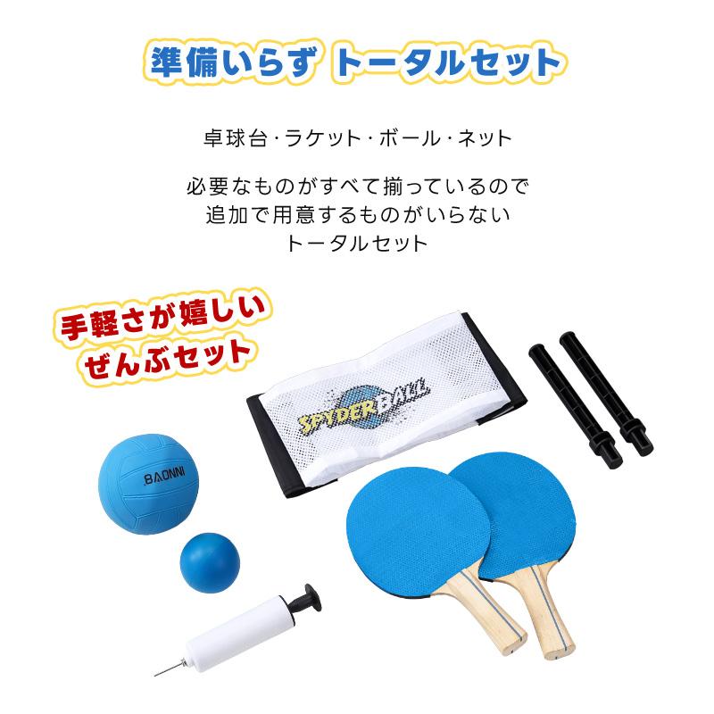 卓球台 ネットピンポン 高さ63cm ネット卓球台 どこ跳ね ピンポン セット おもちゃ 家庭用 キッズ 屋内 スポーツ KIDS 小学生 幼稚園 コンパクト収納｜dantotsu-online｜06