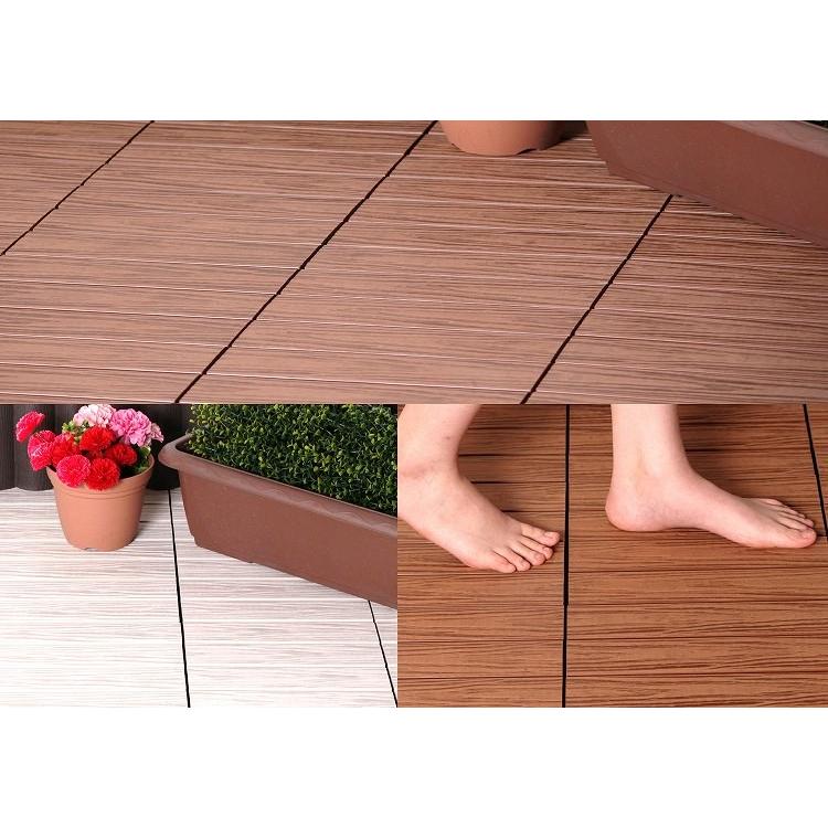 ウッドパネル 9枚組 リアルな木目 おしゃれ 人工木 木目調 ウッドタイル Wpc ベランダ タイル ウッドデッキ ジョイント 洋風 テラス Wpcpanel ダントツonline Yahoo 店 通販 Yahoo ショッピング
