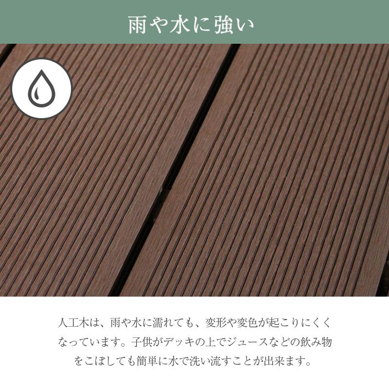 ウッドデッキ おしゃれ 6点セット 0.75坪 人工木 樹脂 劣化に強い