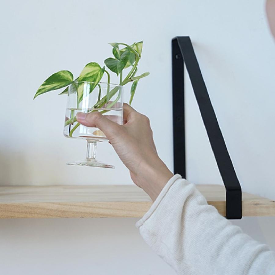 DIYパーツ 棚受け 金具 アイアン シェルフ 2本セット 壁面収納 Lサイズ
