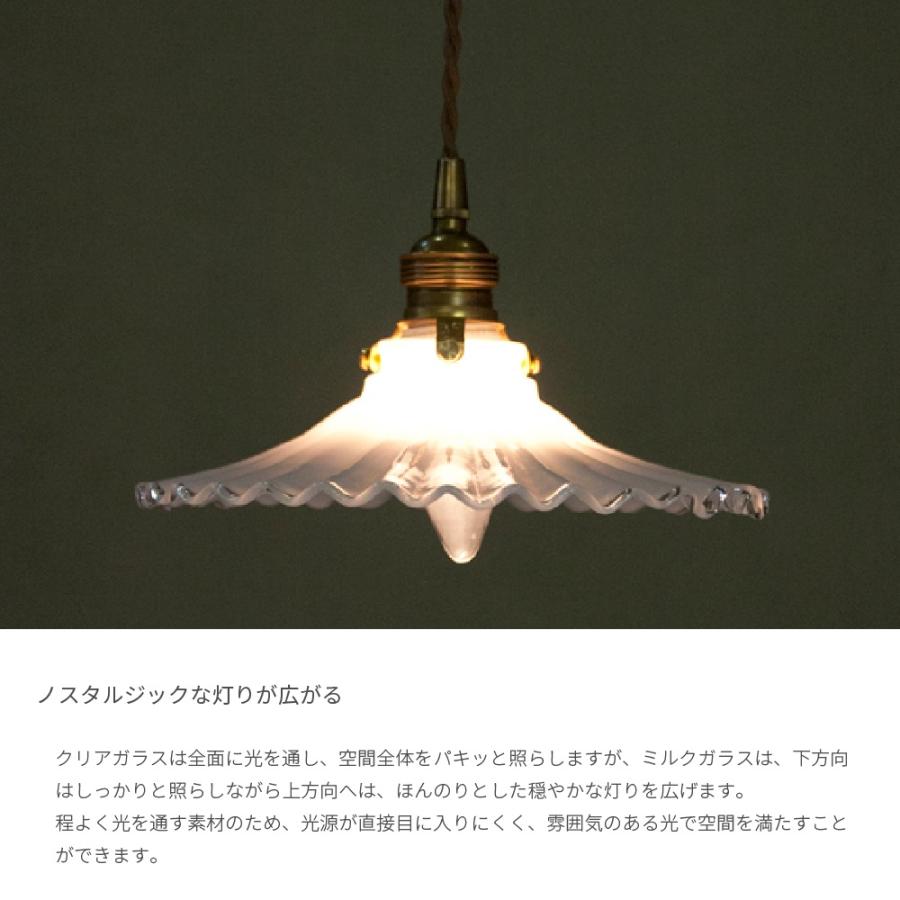 ミルクガラス シェード フレンチ 直径25cm 白 ペンダント 照明 E17