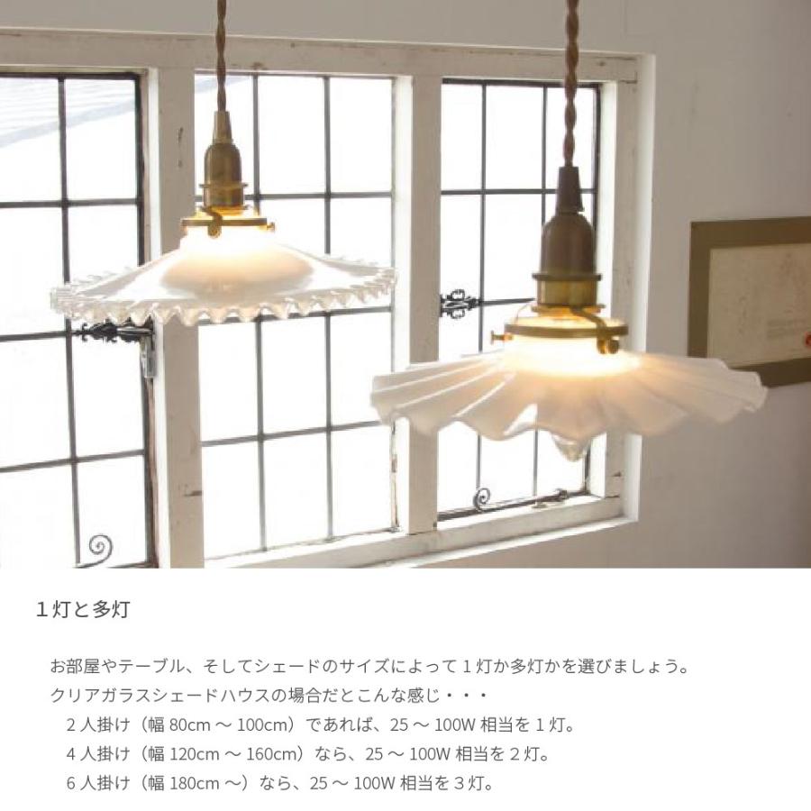 ミルクガラス シェード フレンチ 直径25cm 白 ペンダント 照明 E17