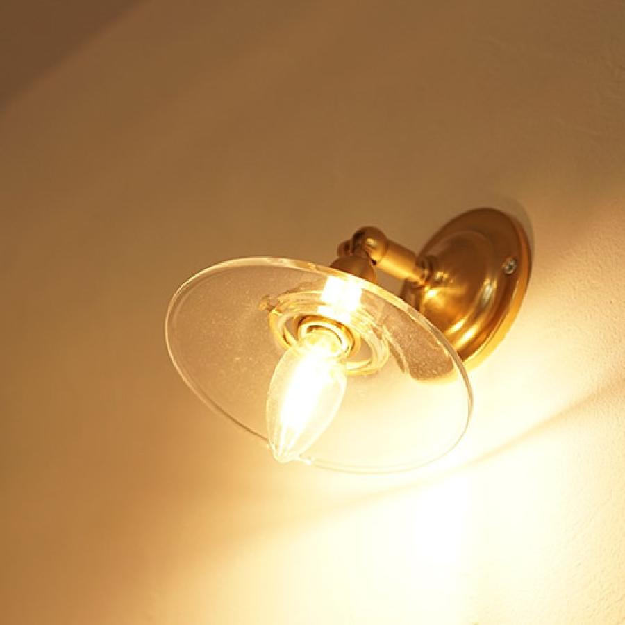 シャンデリア LED電球 E17 40W相当 電球色 クリア フィラメント 4W