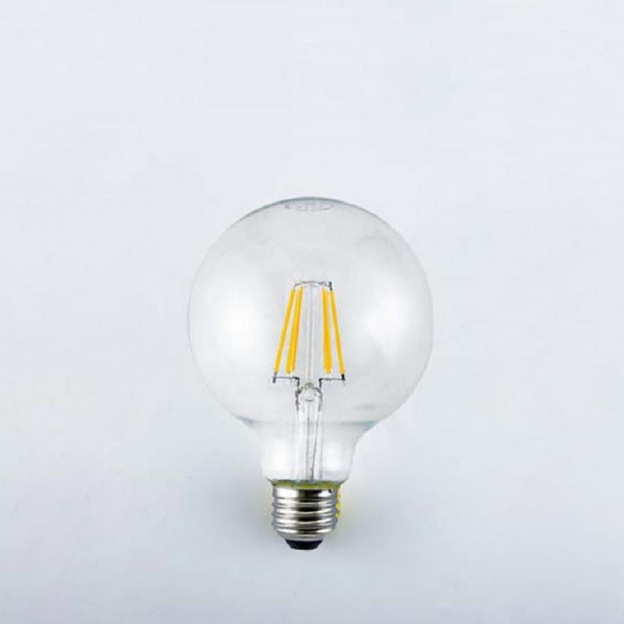 LED電球 E26 ボール型 60W相当 フィラメント クリアタイプ 6.9W 照明