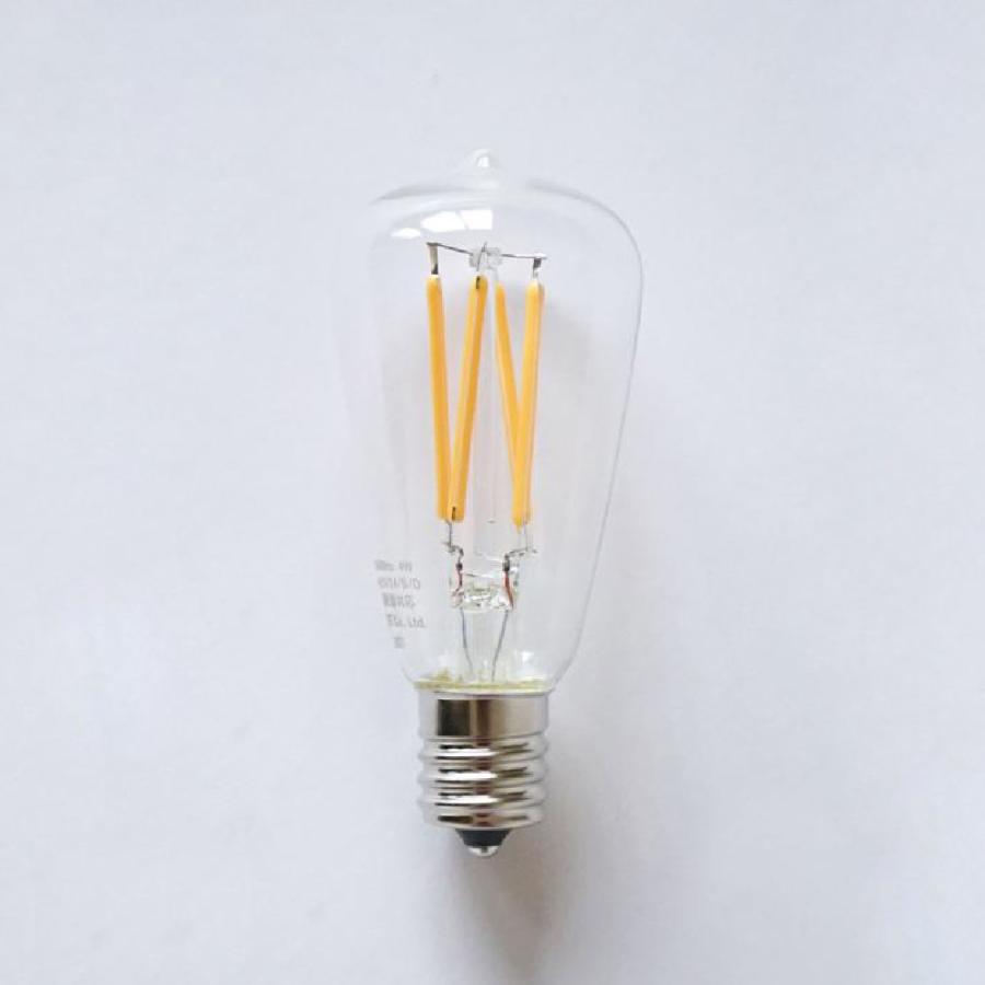 ミニエジソン型 LED電球 E17 30W相当 電球色 クリア フィラメント 4W 照明器具 裸電球 省エネ エコ ランプ おしゃれ かわいい インテリア照明｜dapper-s-room｜15