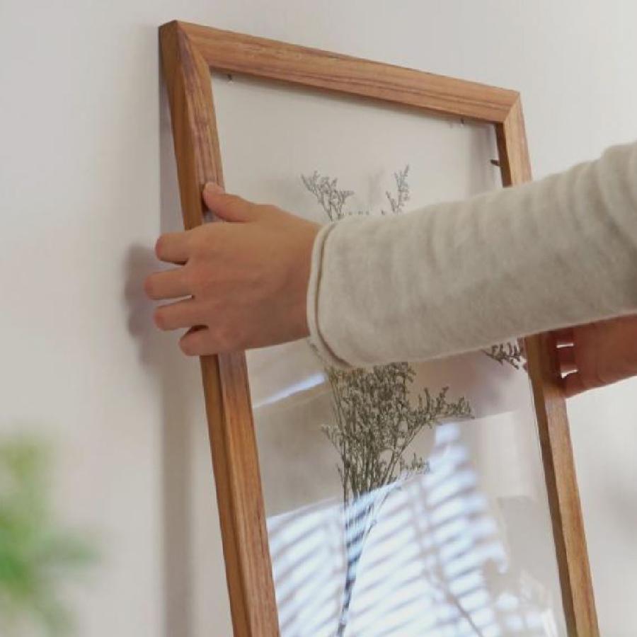 TEAK FRAME CLEAR A3 チークフレーム クリア アクリル 透明 木製 木枠