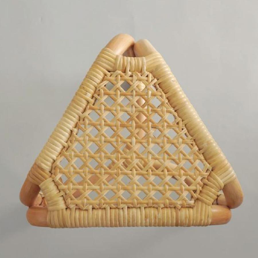 tuttuラタン三角スツール おしゃれ 籐 椅子 藤 天然素材 ナチュラル