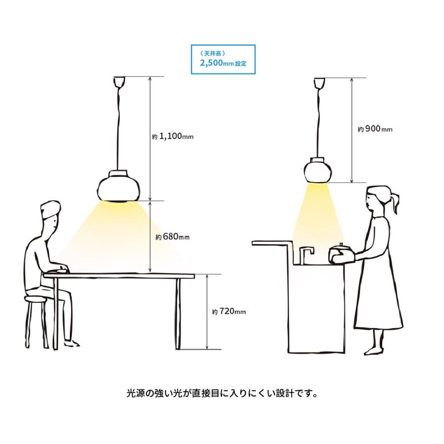ガラス ペンダントライト 直径30cm E26 LED専用 照明器具 北欧
