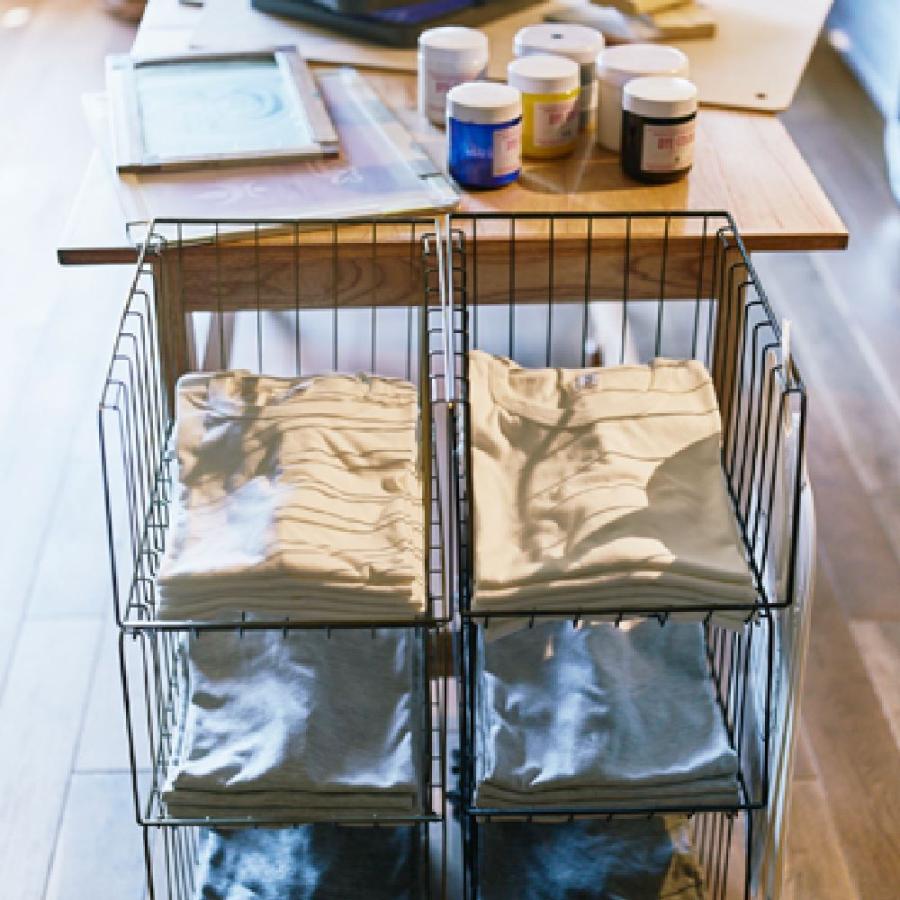 東谷 スタッキングワゴン 3段 スチール バスケット 収納ボックス