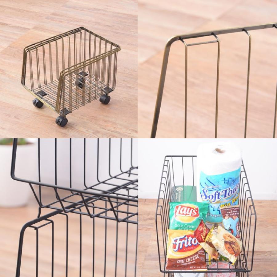 店舗什器　３段　カゴ　ラック　 アンティーク 楽天市場】陳列 3段 カゴの通販