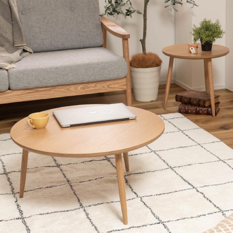 Oak Round Table L オークラウンドテーブルL 直径70cm 高さ36cm 3本脚