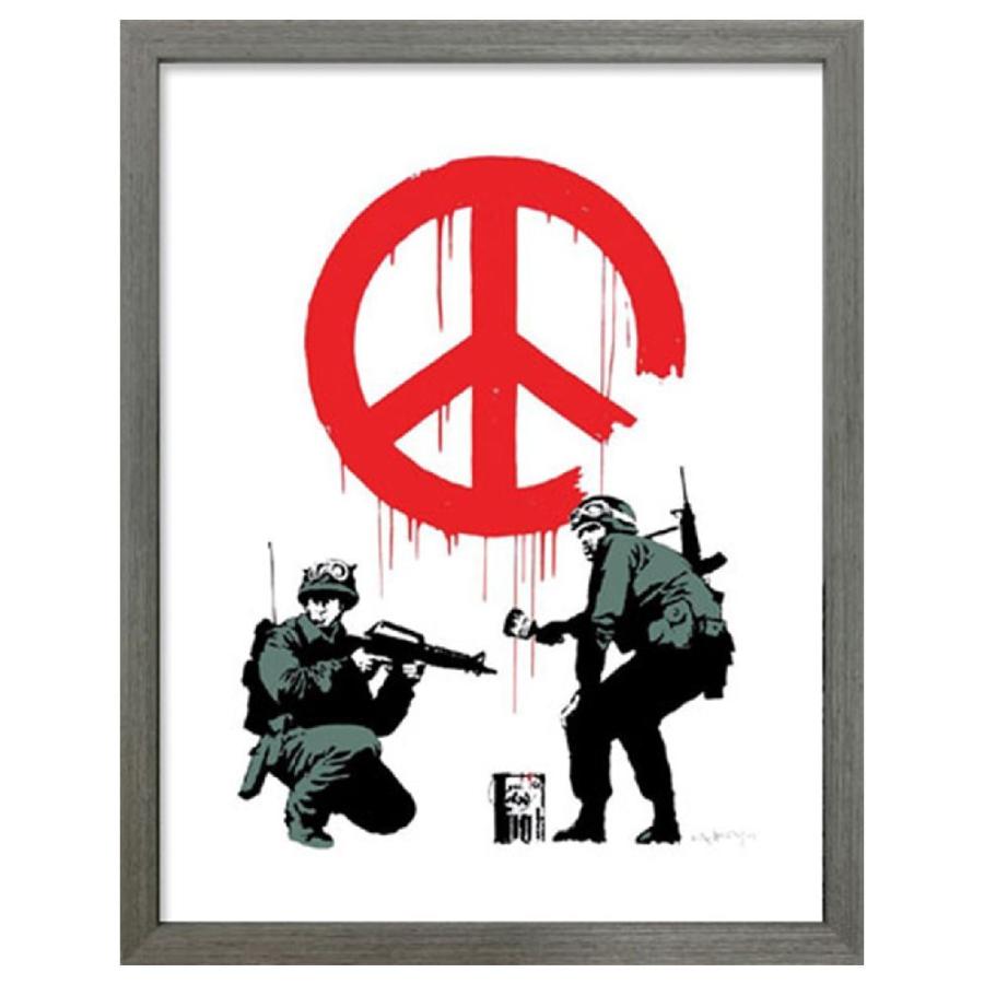 CND Soldiers バンクシー 兵士 ピースマーク 核軍縮 アートポスター
