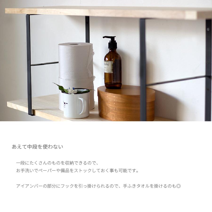 DIY 棚 壁 アイアンスクエアウォールシェルフM 棚受け パーツ