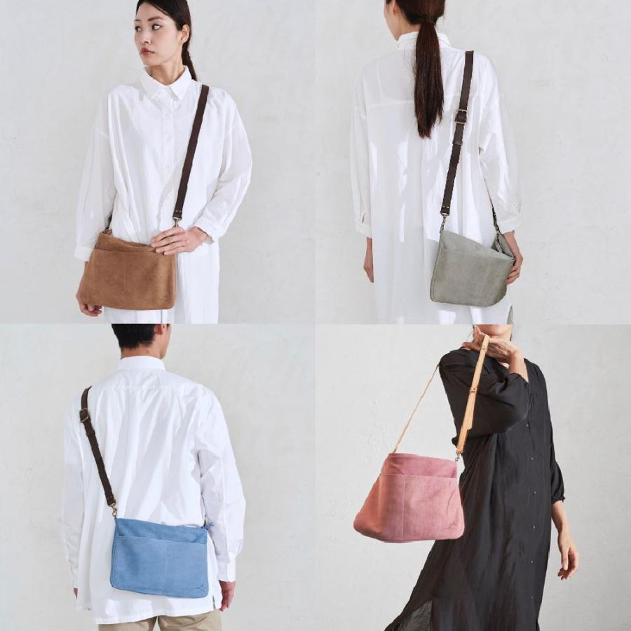 サコッシュ 鹿革 ハンシカ レディース メンズ バッグ ブランド レザー