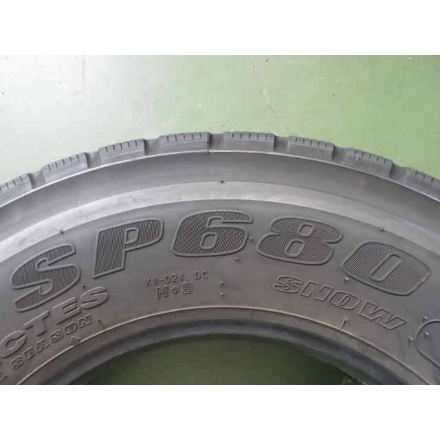 DUNLOP 225/80R17.5 123/122L ダンロップ SP680 中古 7分山 4本セット 