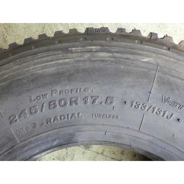 245/80R17.5 133/131J ROADSTONE J16-180 未走行再生 4本セット オール 