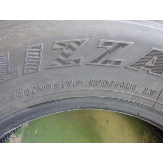 205/80R17.5 120/118L 冬 中古再生 2本セット スタッドレスタイヤ 205 
