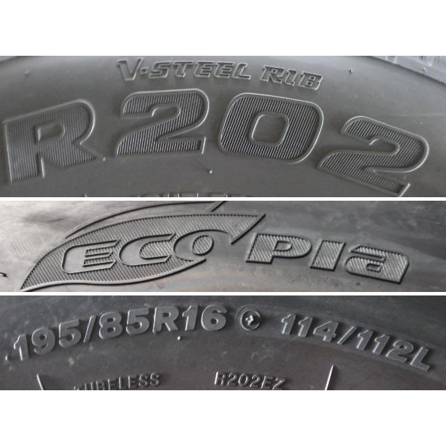 BRIDGESTONE ブリヂストン R202 ECOPIa 195/85R16 114/112L 中古 9.9分 