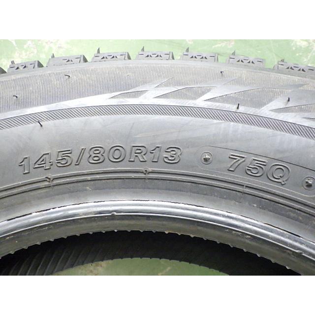 145/80R13 75Q ブリヂストン BS 冬 BLIZZAK VRX2 中古 9.9分山 2本セット スタッドレスタイヤ 2021年製 日本製 145/80/13 145/80-13 P3689の画像