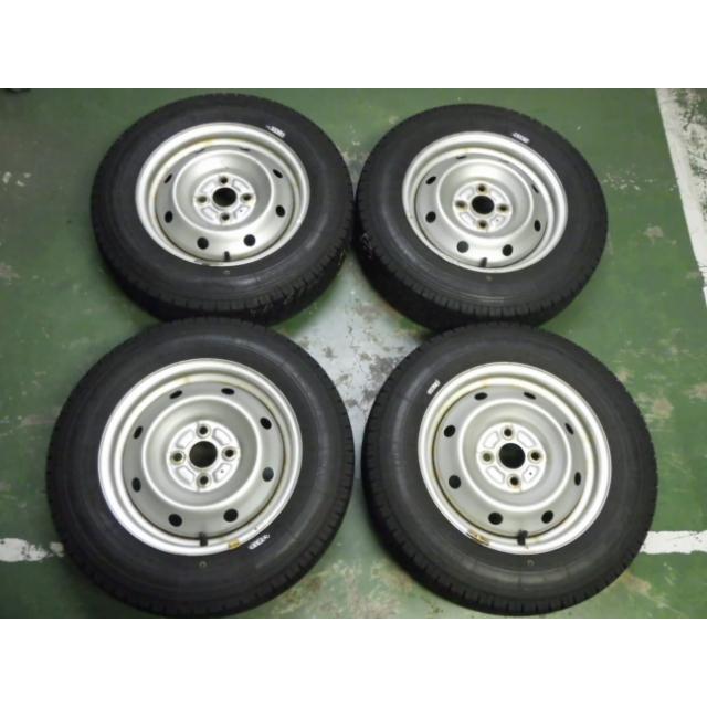 TOYO TIRES 155/80R14 中古 8分山 4本セット 冬タイヤ 鉄ホイール 