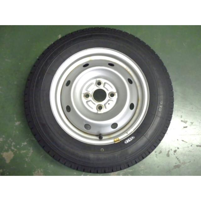 155/80R14 中古 8分山 4本セット  冬タイヤ 鉄ホイール トーヨー DELVEX 934 14×5J PCD100 4穴 +40 2018年製 TW1328の画像