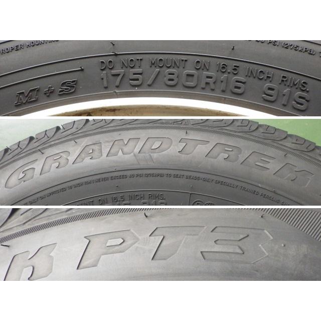 DUNLOP（ダンロップ） 175/80R16 中古 2本セット 夏タイヤ アルミ 
