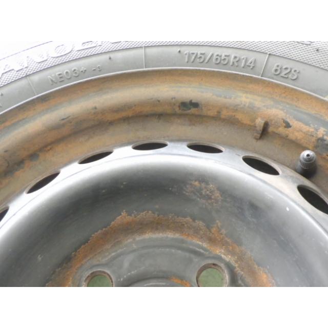175/65R14 中古 8分山 4本セット 夏タイヤ 鉄ホイール トーヨー NANOENERGY 3PLUS 14×5.5JJ 2023年製 175/65/14 175/65-14 TW1386の画像