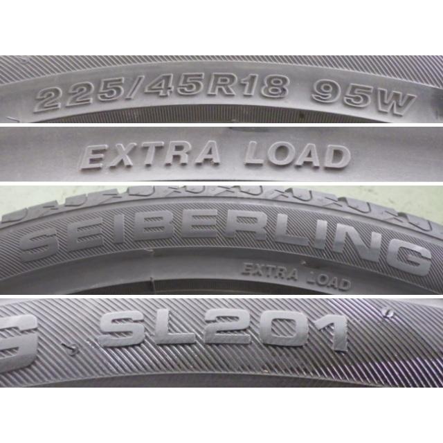 225/45R18 中古 4本セット 夏タイヤ アルミホイール SEIBERLING SL201