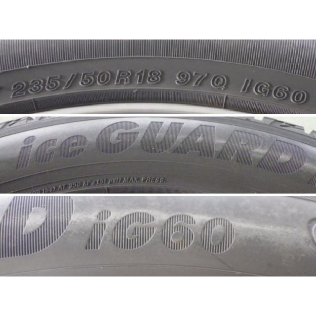 235/50R18 中古 4本セット 冬タイヤ アルミホイール ヨコハマタイヤ YOKOHAMA ice GUARD iG60 18×7.5J TW1401_3