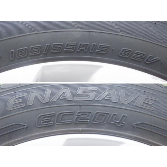 185/55R15 中古 7分山 4本セット 夏タイヤ アルミホイール ダンロップ ENASAVE  EC204 15×6JJ 185/55/15 185/55-15 TW1411の画像