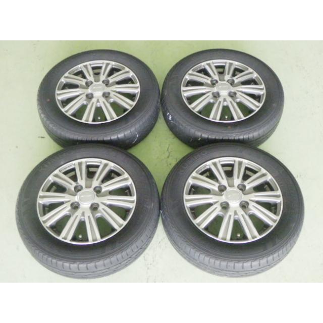 155/65R13 中古 4本セット 夏タイヤ アルミホイール KUMHO ECOSENSE 