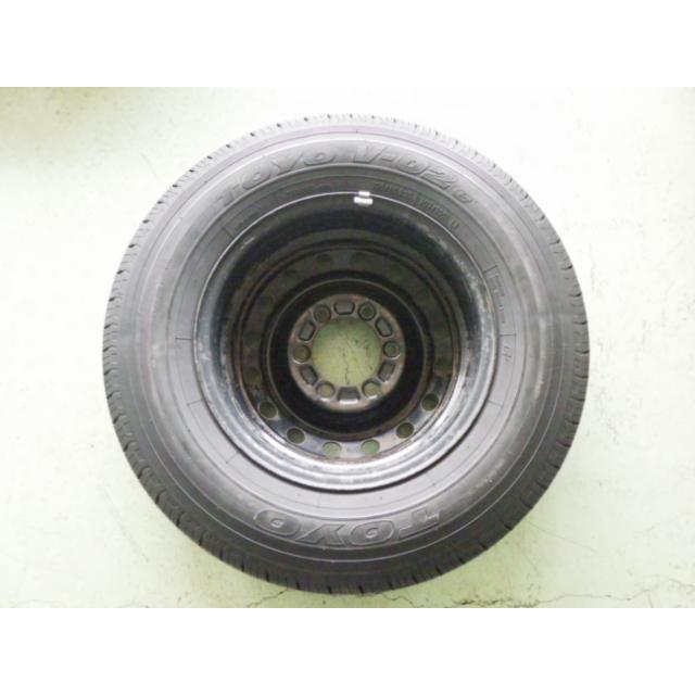 195/80R15 中古 9分山 4本セット 夏タイヤ 鉄ホイール トーヨータイヤ TOYO TIRE V-02e 15×6J 2020年製 TW1513の画像