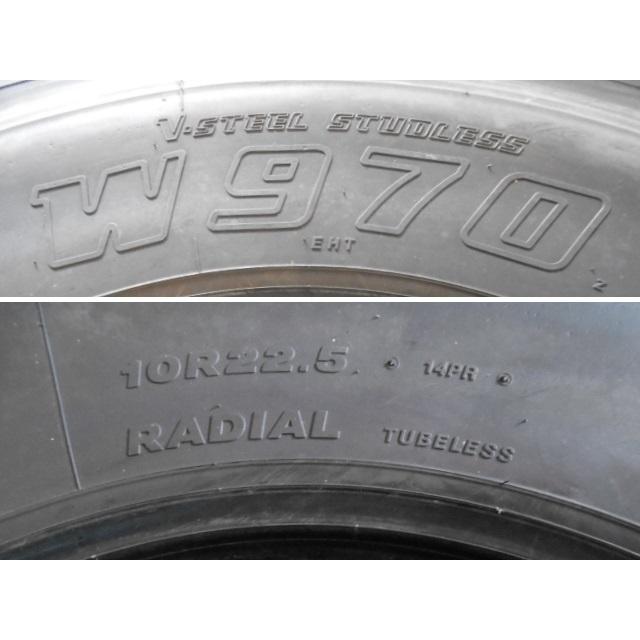 タイヤ・ホイール 10R22.5 BRIDGESTONE W970 BRIDGESTONE（ブリヂストン） UT1661-ブリヂストン W970 10R22.5 14PR