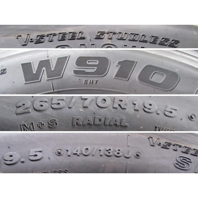 BRIDGESTONE（ブリヂストン） 265/70R19.5 140/138J BS 冬 W910 中古 