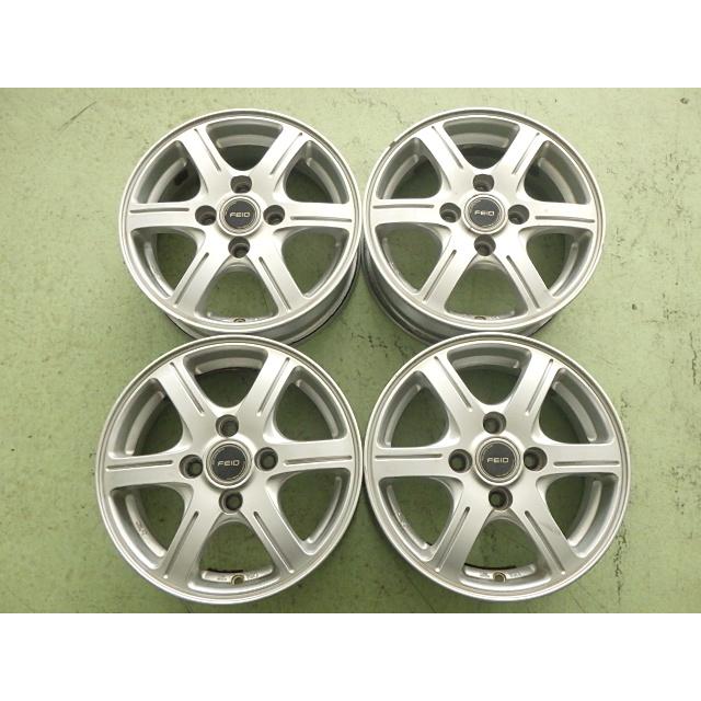 13×4.50B 4穴 ブリヂストン BRIDGESTONE FEID G6 中古 4本セット アルミホイール WH2249 | BRIDGESTONE